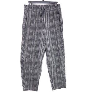 Athleta Arrival Pant Women Size 6 Elastic Waist Amara Stripe Zip Pocket Tapered